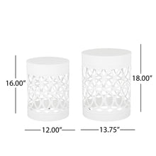 Load image into Gallery viewer, Outdoor Metal S/2 End Table

