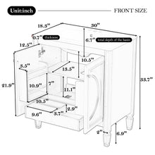 Load image into Gallery viewer, Bathroom Vanity With Sink With 2 Doors And Adjustable Shelf
