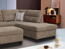 Load image into Gallery viewer, Diego - Fabric Sectional Sofa With Right Facing Chaise, Storage Ottoman, And 2 Accent Pillows
