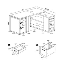 Load image into Gallery viewer, Tona - L-Shape Computer Desk With 3 Drawers And 5 Shelves
