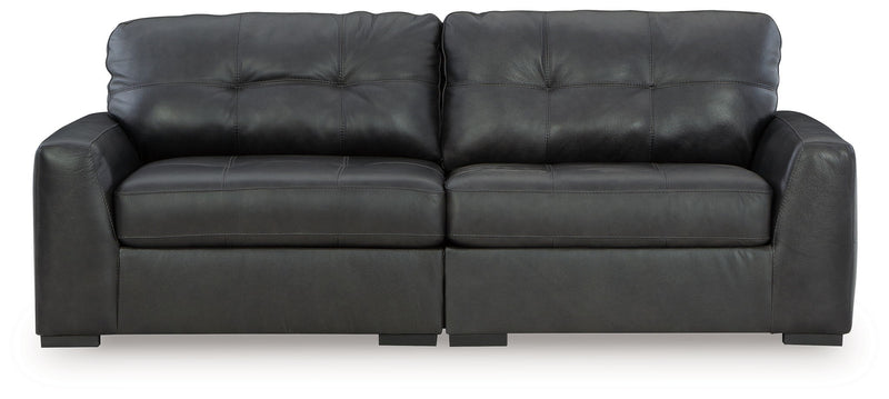 Brindley Pier - 2-Piece Sectional Loveseat - Fog