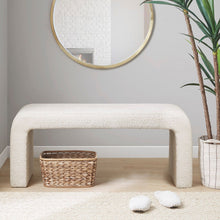 Load image into Gallery viewer, Modern Contemporary Boucle Waterfall Bench
