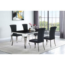 Load image into Gallery viewer, 5 Piece Rectangular Dining Set With Upholstered Chairs - Black
