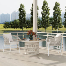 Load image into Gallery viewer, Maiden - Barrel Back Aluminum &amp; Rope Outdoor Patio Dining Chair, Sunproof Olefin (Set of 2)
