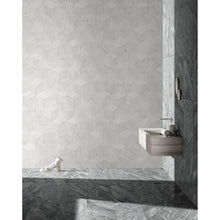 Load image into Gallery viewer, Hexagon Natural Stone Marble Tile, 3D Fluted (Set of 12)
