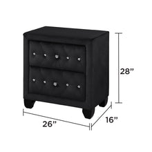 Load image into Gallery viewer, Sophia - 2 Drawer Upholstered Nightstand
