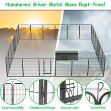 Load image into Gallery viewer, Dog Pens Outdoor Height Foldable Panels Heavy Duty Metal Portable Dog Playpen Indoor Anti Rust Exercise Dog Fence With Doors For Pets Play Pen For RV Camping Yard
