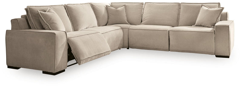 Carceri - 5-Piece Power Sectional Reclining Sofa - Cashmere