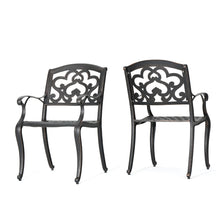 Load image into Gallery viewer, Cast Aluminum Dining Chair With Hand Crafted Details - Copper
