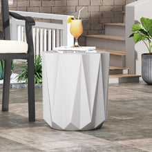 Load image into Gallery viewer, Outdoor Lightweight Concrete Side Table - Antique White
