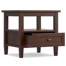 Load image into Gallery viewer, Warm Shaker - End Table With Smooth Drawer Storage - Brown
