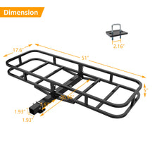 Load image into Gallery viewer, Heavy Duty Alloy Steel Cargo Basket With 500 Lbs Load Capacity In For Cars, Suvs, Trucks, And Trailers - Black
