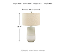 Load image into Gallery viewer, Shavon - Ceramic Table Lamp  - Beige / White
