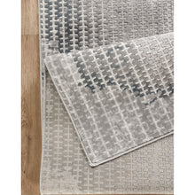 Load image into Gallery viewer, Geometrix - 5'3" X 7'3" Area Rug, Geometric 3D Effect - Ivory / Gray
