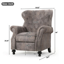 Load image into Gallery viewer, Modern Manual Push Back Recliner Chair
