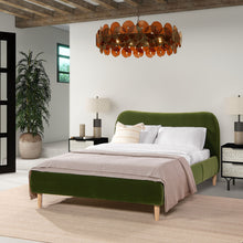 Load image into Gallery viewer, Roman - Curved Headboard Upholstered Platform Bed
