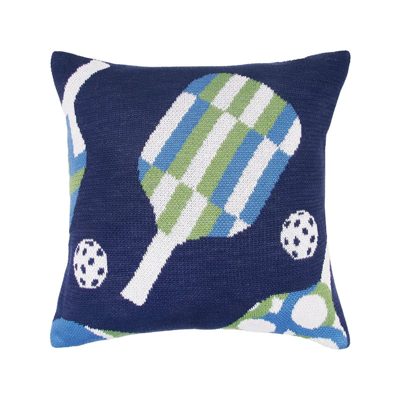 Rightside Design - Game Set Nap Pickleball Knit Indoor/Outdoor Throw Pillow