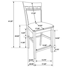 Load image into Gallery viewer, Upholstered Counter Height Stools (Set of 2) - Beige / Brown
