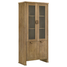 Load image into Gallery viewer, Dreydon - 4 Door Display Cabinet - Light Brown
