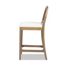 Load image into Gallery viewer, Leon - Arched Back &amp; Upholstered Counter Stool (Set of 2) - Ivory White
