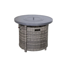 Load image into Gallery viewer, Wicker Outdoor Lounge Set With Cushions And Fire Pit
