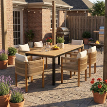Load image into Gallery viewer, Outdoor Dining Set &amp; Table And Rope Chairs

