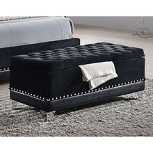Load image into Gallery viewer, Tufted Trunk With Nailhead Trim Storage Solution - Black
