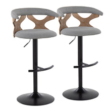 Load image into Gallery viewer, Gardenia - Contemporary Adjustable Barstool &amp; Swivel With Rounded T Footrest (Set of 2)
