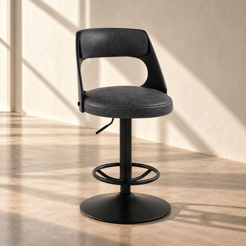 Sabi - Adjustable Stool With Swivel - Dark Brown