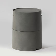 Load image into Gallery viewer, Propane Tank Cover Round Tank Holder Hide Away Side Table - Gray
