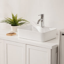 Load image into Gallery viewer, Modern Ceramic Rectangular Vessel Bathroom Sink With Sleek Design
