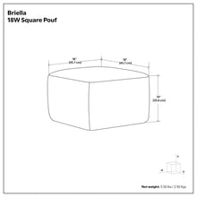 Load image into Gallery viewer, Briella - Square Woven Outdoor / Indoor Pouf - Gray / White
