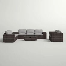 Load image into Gallery viewer, Stylish Rattan Wicker Person Seating Group With Premium Sunbrella Cushions Perfect For Outdoor Entertaining
