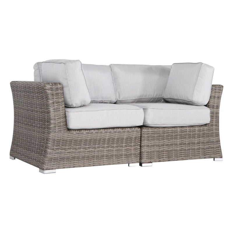 Outdoor Loveseat With Cushions - Gray / Gray Mix