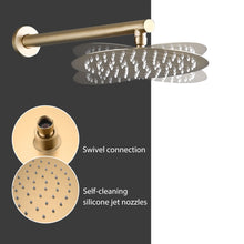 Load image into Gallery viewer, Wall Mounted Shower Set With High Pressure 10" Rain Shower Head And 5 Function Handheld Shower Head
