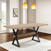 Load image into Gallery viewer, Elevated - Farmhouse Dining Table With X Shaped Legs - Light Ash
