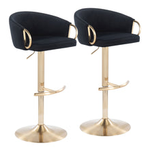 Load image into Gallery viewer, Claire - Contemporary / Glam Adjustable Bar Stool (Set of 2)
