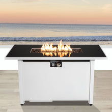Load image into Gallery viewer, Outdoor Fire Pit Table With Lid - White / Black
