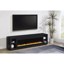 Load image into Gallery viewer, Joselyn - Fireplace TV Stand With Flame Visualizer - Black
