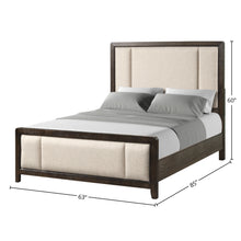 Load image into Gallery viewer, Upholstered Headboard &amp; Footboard With Traditional Styling Bed
