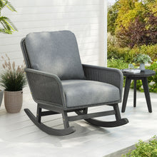 Load image into Gallery viewer, Contemporary Minimalist Wicker Rocking Chair With Soft Cushions
