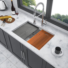 Load image into Gallery viewer, Single Bowl, Undermount Workstation, Kitchen Sink With Accessories
