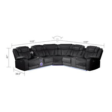 Load image into Gallery viewer, Challenger - Recliner Sectional Sofa, Built In USB, C Ports &amp; Bluetooth
