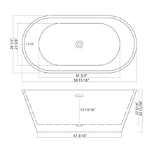 Load image into Gallery viewer, Gloss Freestanding Bathtub With Drain, Stand Alone Soaking Tub

