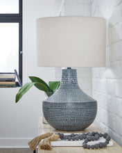 Load image into Gallery viewer, Schylarmont - Metal Table Lamp - Antique Gray / White
