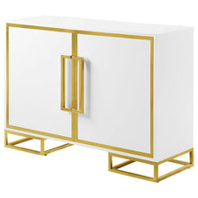 Load image into Gallery viewer, Synchrony - 2 Door Accent Cabinet With Art Deco Trim - White
