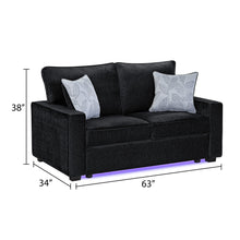 Load image into Gallery viewer, Rita - Loveseat, LED Base Lighting, Cushions And 2 Accent Pillows
