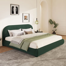 Load image into Gallery viewer, Upholstered Simple Modern Bedroom Bed With Curved Headboard
