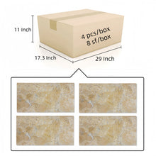 Load image into Gallery viewer, Marble Tile For Floor And Wall Honed 12 X 24" Stone (Set of 4) - Beige / Gold
