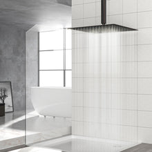 Load image into Gallery viewer, 16" Square Rainfall Shower Head Fixed Wall Mount With Full Body Coverage &amp; Self Cleaning Silicone Nozzles
